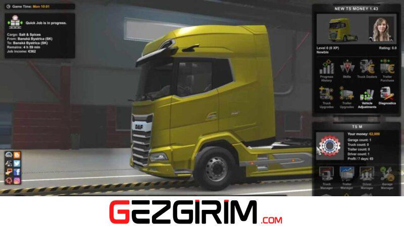Euro Truck Simulator 2 Cheats